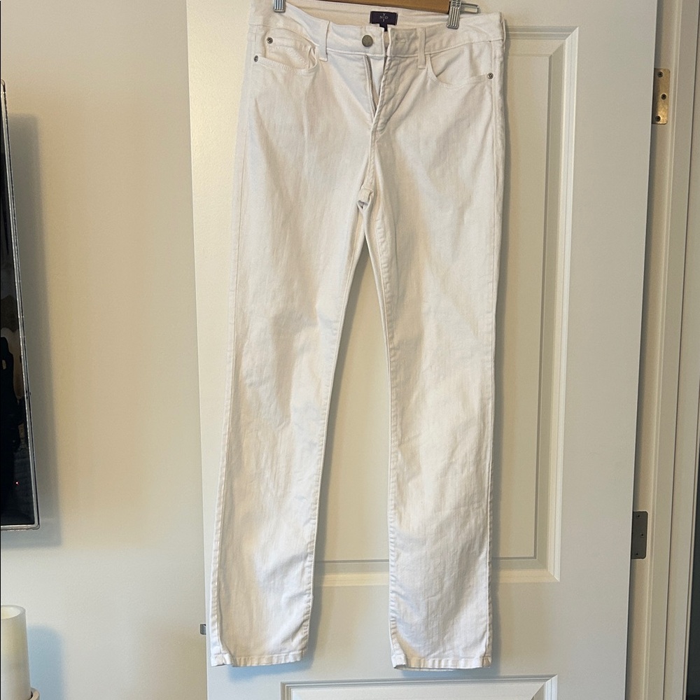 NYDJ White Straight Leg Jeans